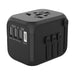 Black custom travel adapter