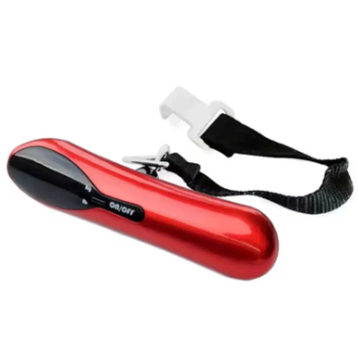 Red ergonomic luggage scale