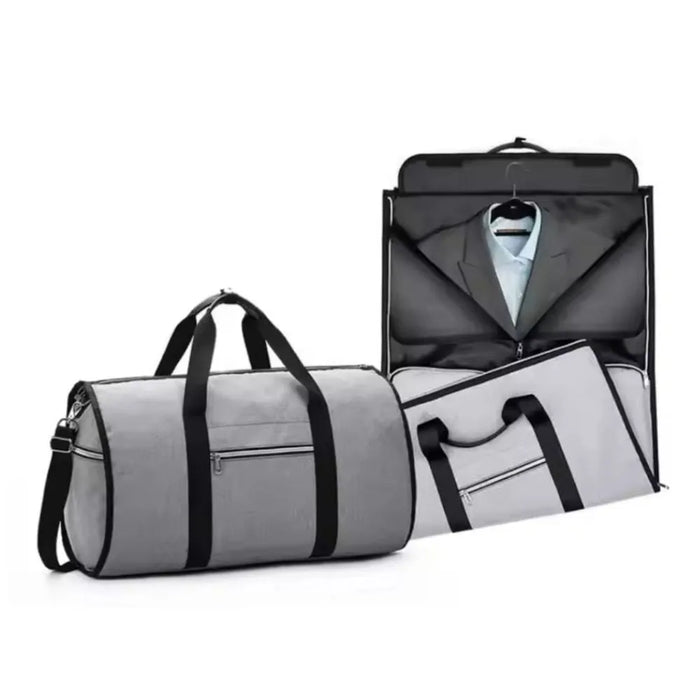 Grey Garment Duffel Bag